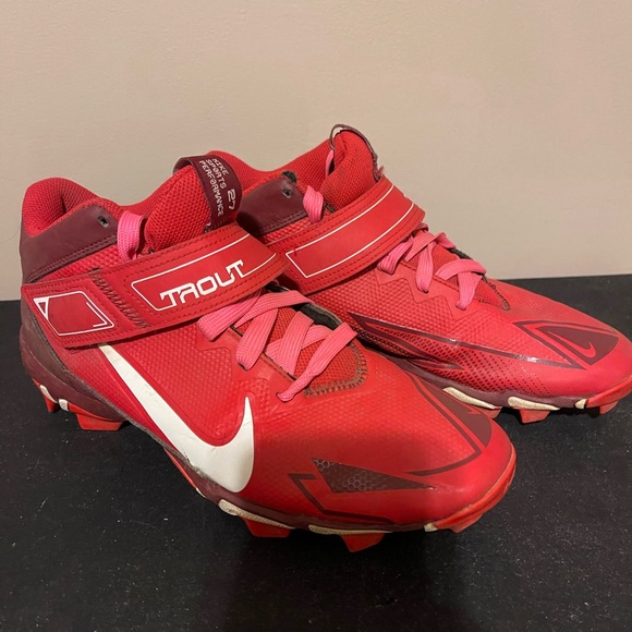 Nike Other - Mike Trout Nike Force Baseball Cleats Shoes Fastflex Sports Performance 9 Red